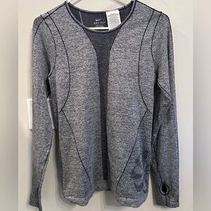 Nike Dri-FIT Long Sleeve Athletic Stretch Fit Workout Gym Top Gray | Women’s M